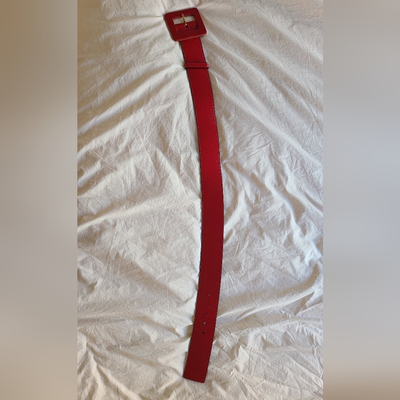 NWOT YSL Y2K Tom Ford Era Red Patent Statement Belt - OSFA - Picture 7 of 7